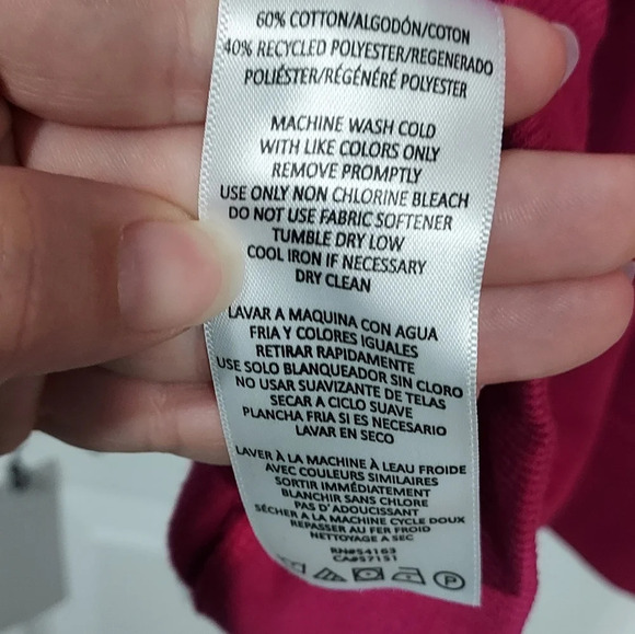 NWT Calvin Klein Performance Pink Terry Cozy Sweatshirt in Size 2X - Picture 11 of 11